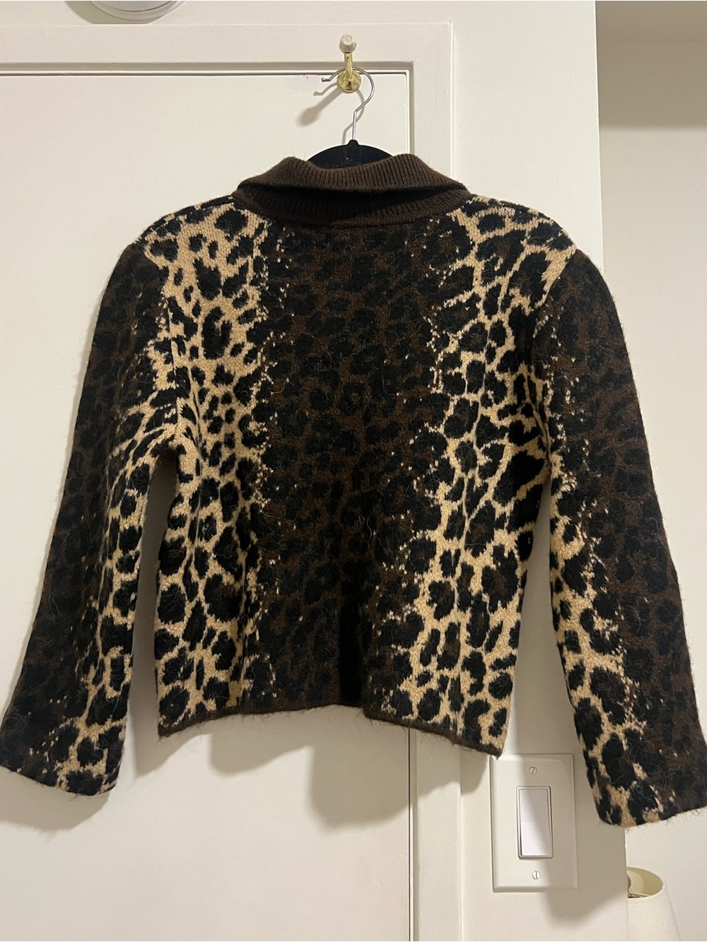Pilcro Leopard-Print Button Front Jacket - Brown, Beige - Picture 4 of 4